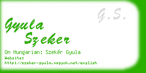 gyula szeker business card